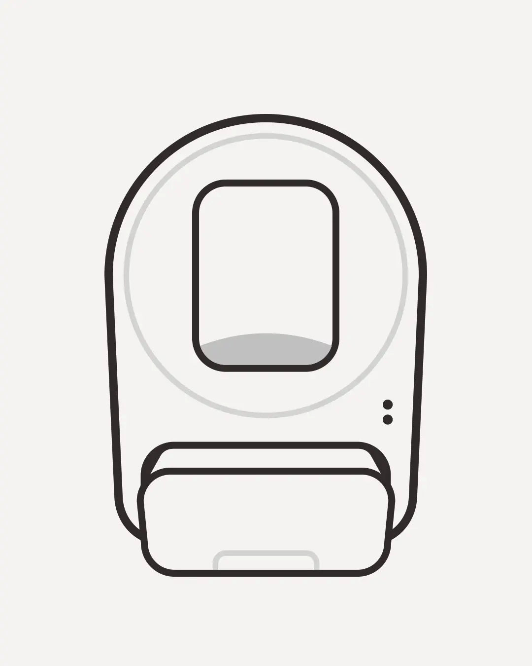 The culprit rotating drum and uncovered drawer