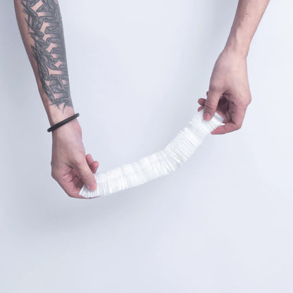 Elastic Band Trash Bags (50 Pcs, Clear)