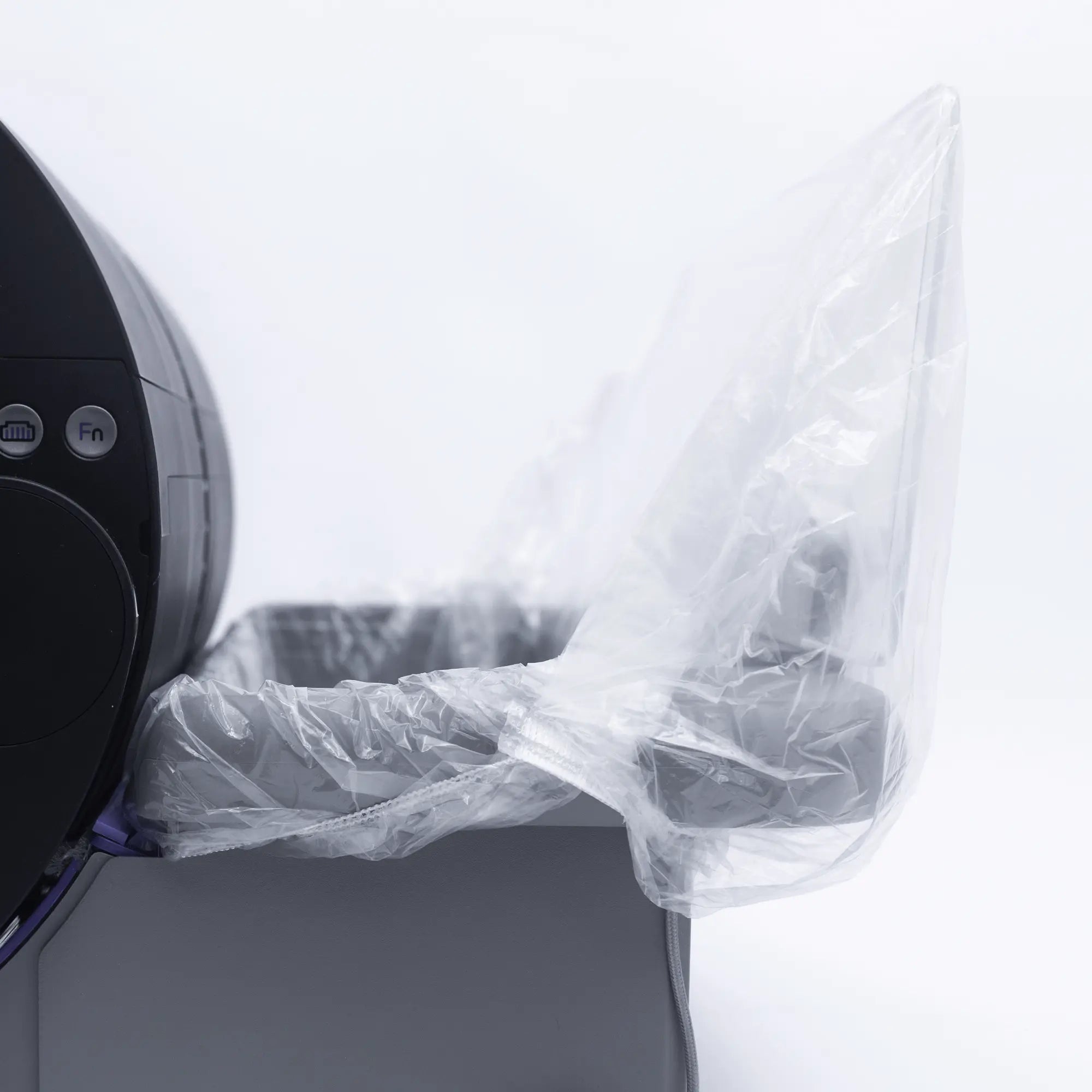 Elastic Band Trash Bags (50 Pcs, Clear)