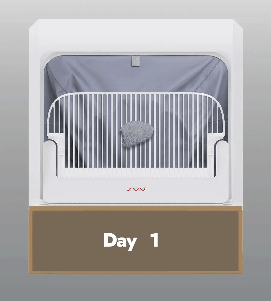 Gives you a 30-day break between changing bags